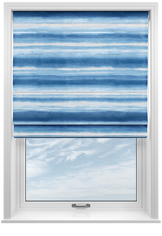 Ombre Velvet, Vivid Blue - Roman Blind